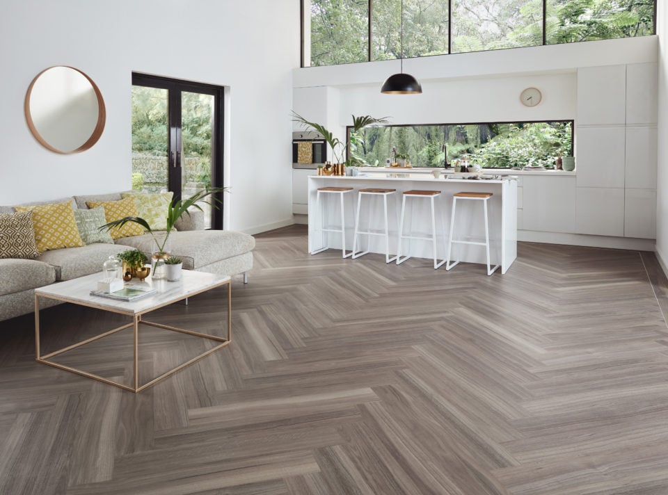 Karndean Flooring LVT KP141 Urban Spotted Gum Open Plan Kitchen LS1 CM